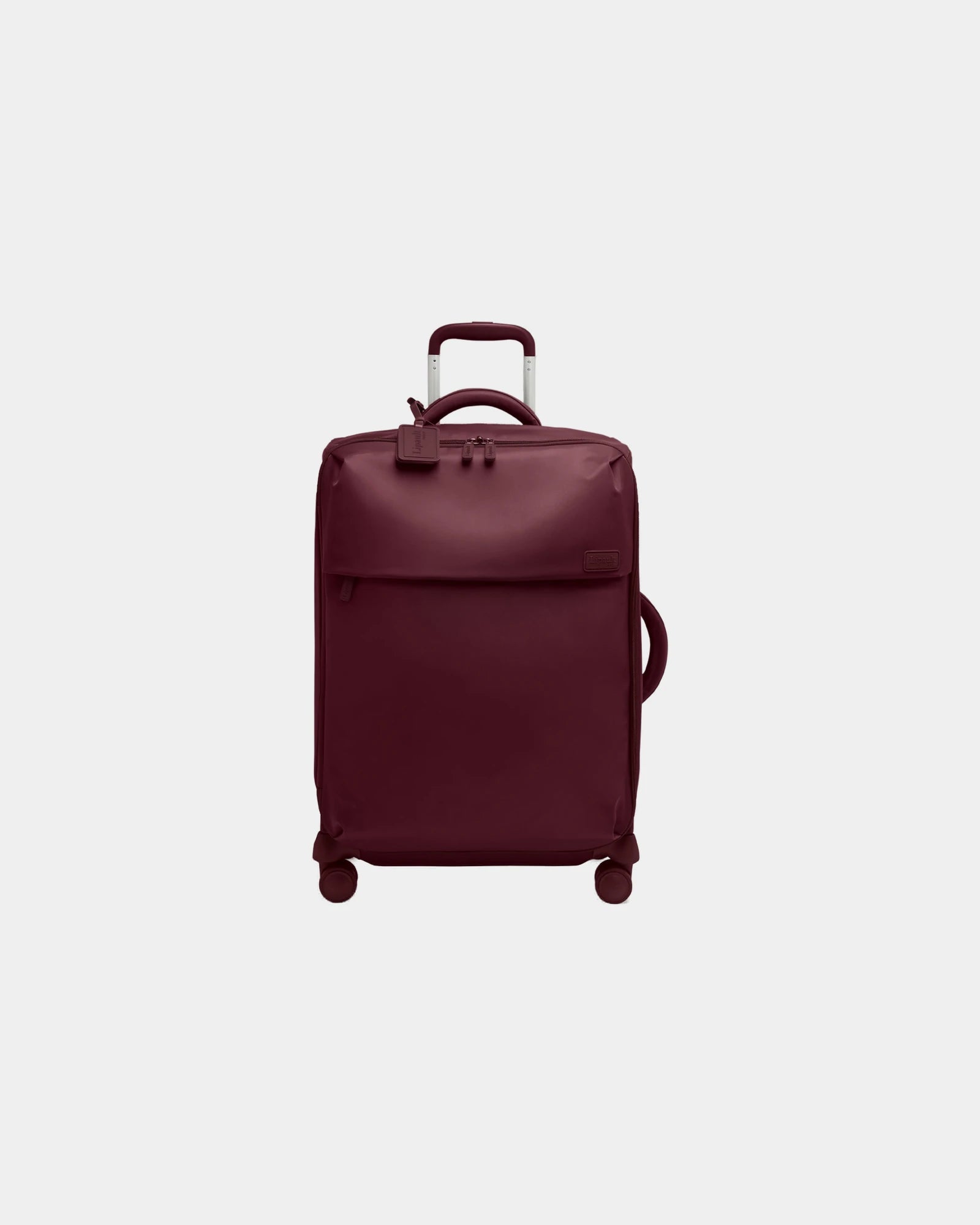 Custom nylon cabin suitcase Lipault 55 cm - Burgundy