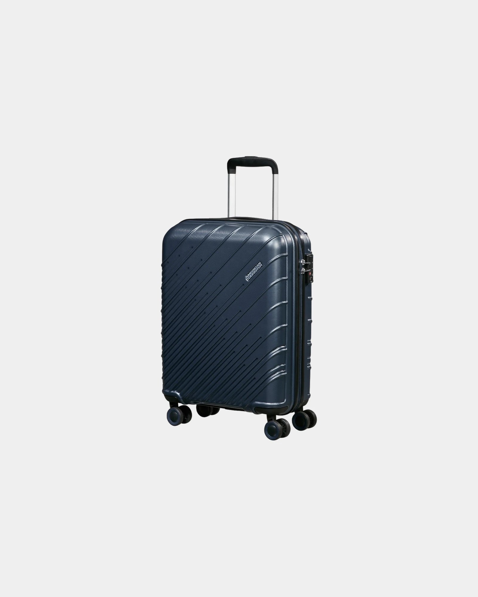 Promotional recycled polyester suitcase American Tourister - Navy
