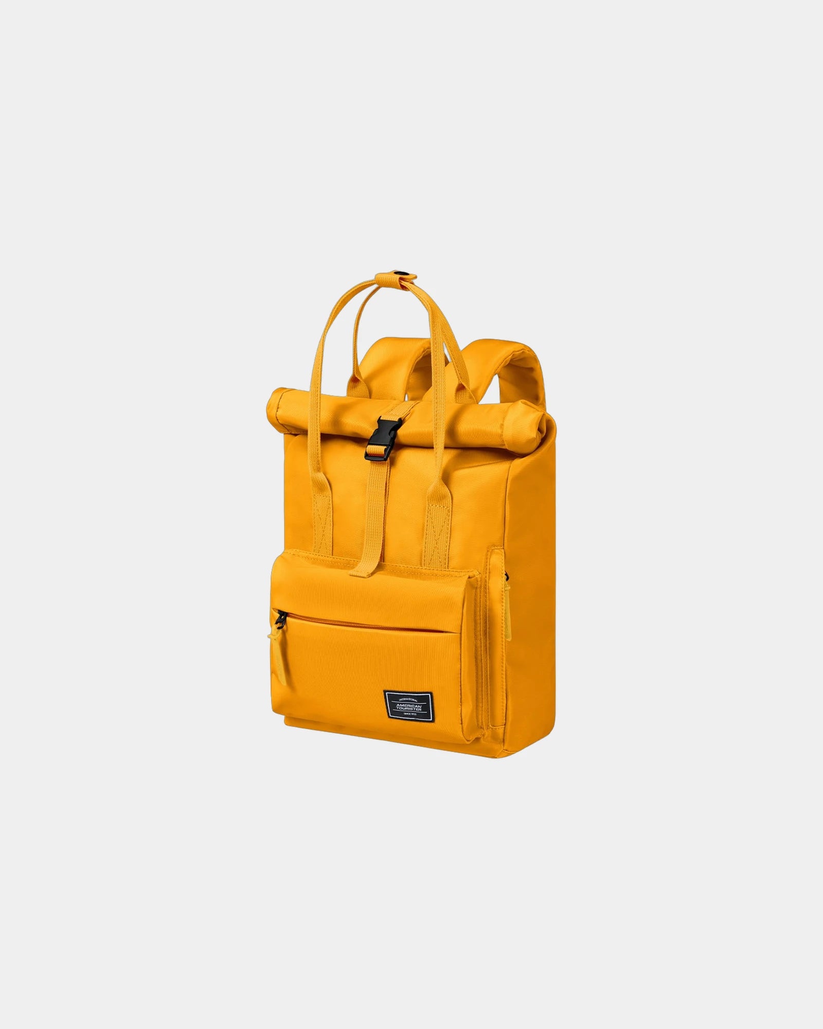 Custom recycled polyester backpack American Tourister Urban - Yellow