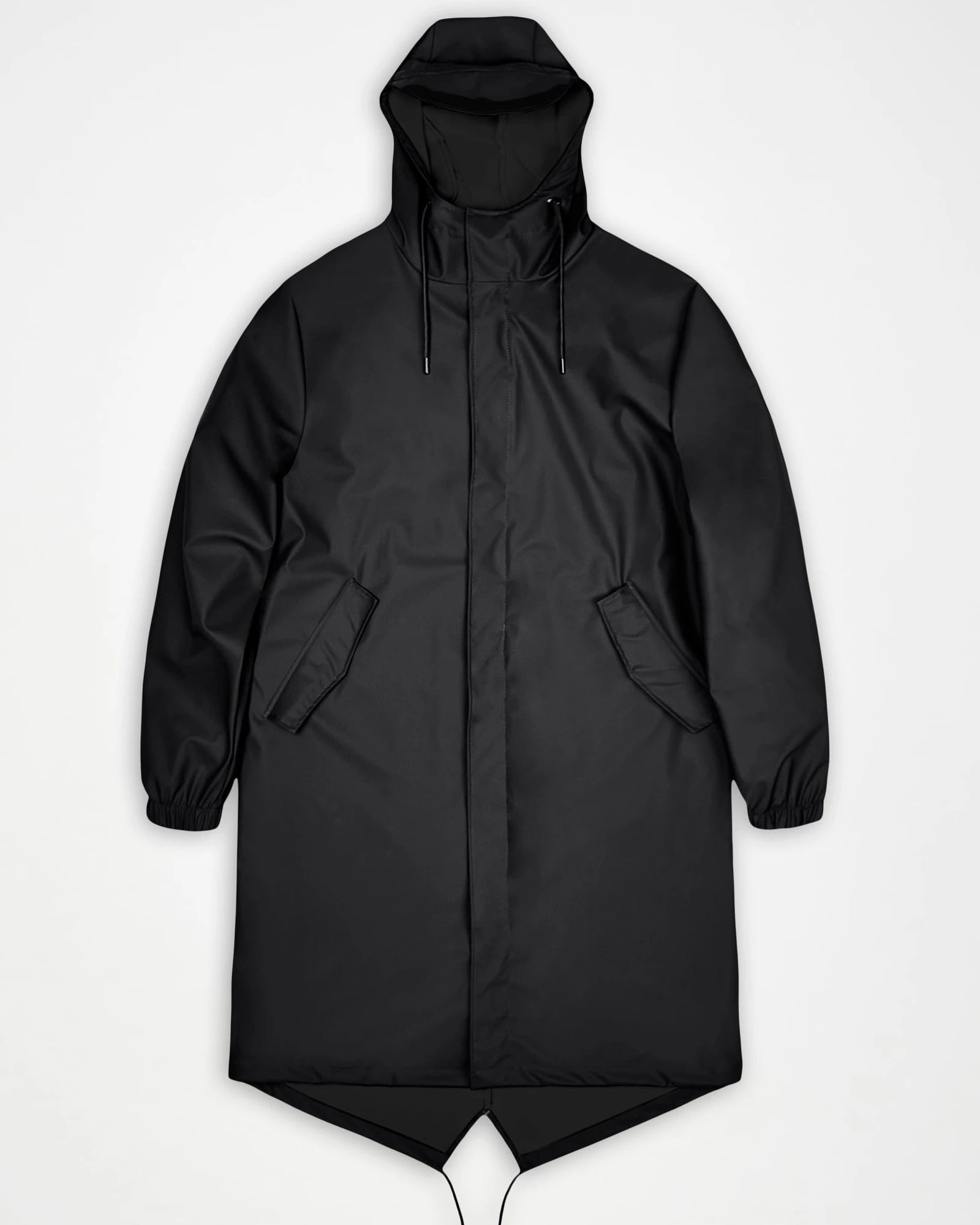 Custom waterproof unisex jacket Rains Fishtail Parka - Black