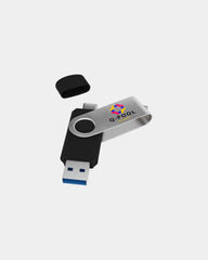 Clé USB Twister-C double connecteur à personnaliser - 1