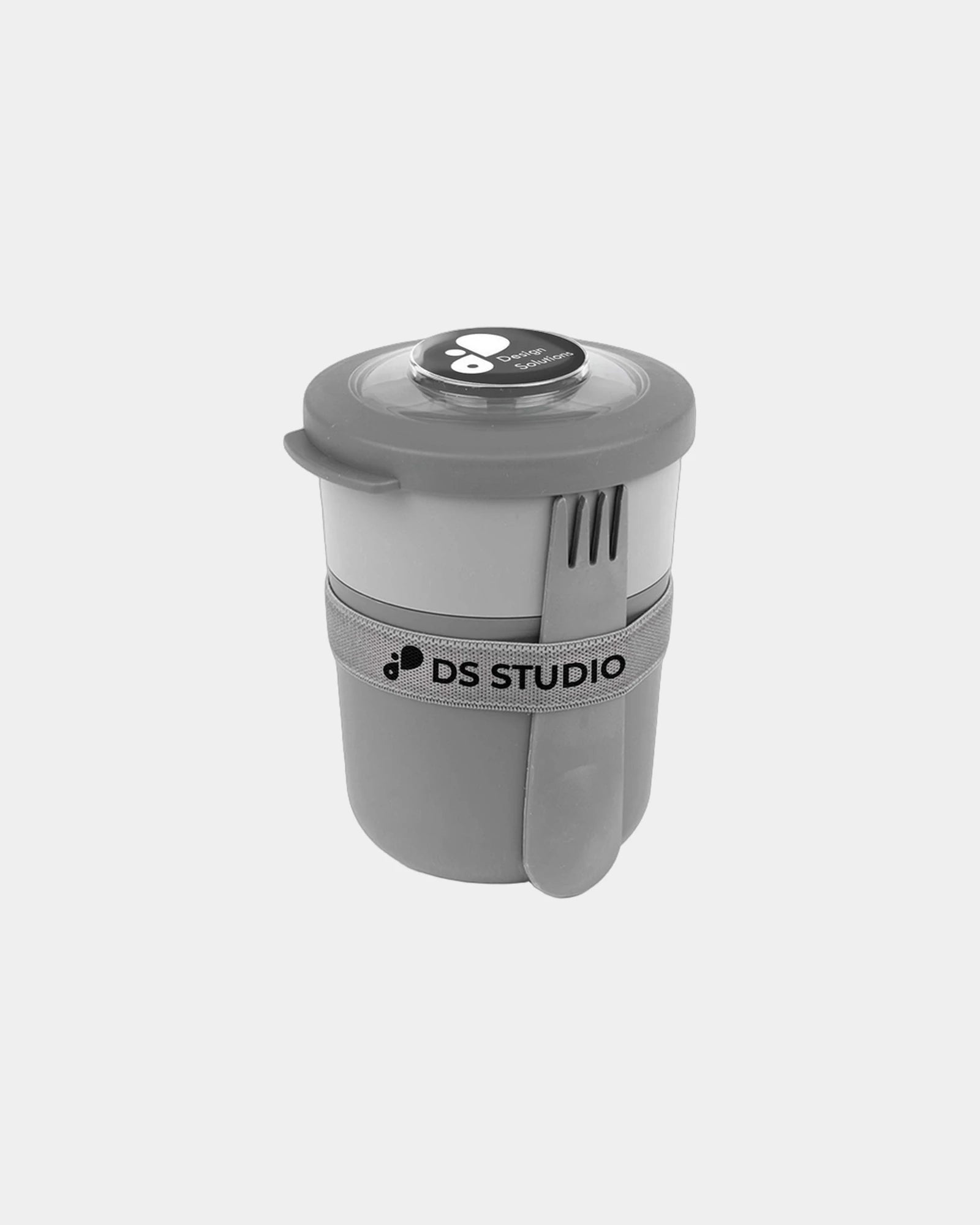 Custom plastic lunch bowl Amuse Morning & Noon - Grey