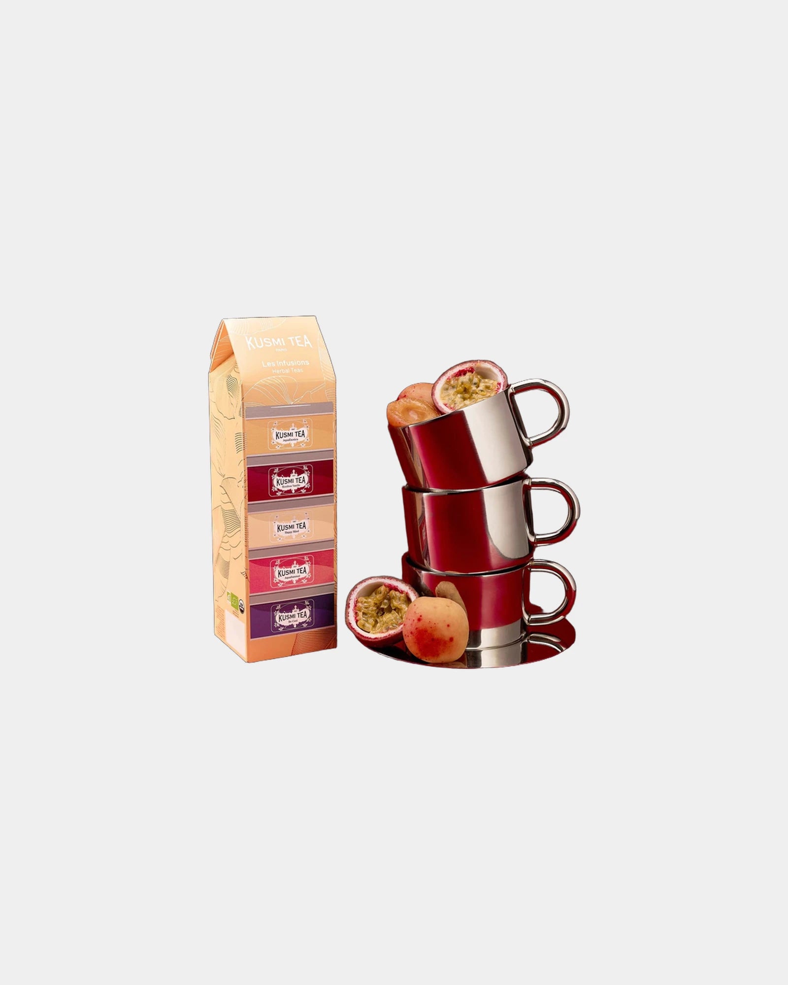 Custom organic tea assortment Kusmi Tea 5 metal boxes - 3