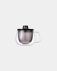 Custom heat-resistant glass mug Kinto UNIMUG - Gray
