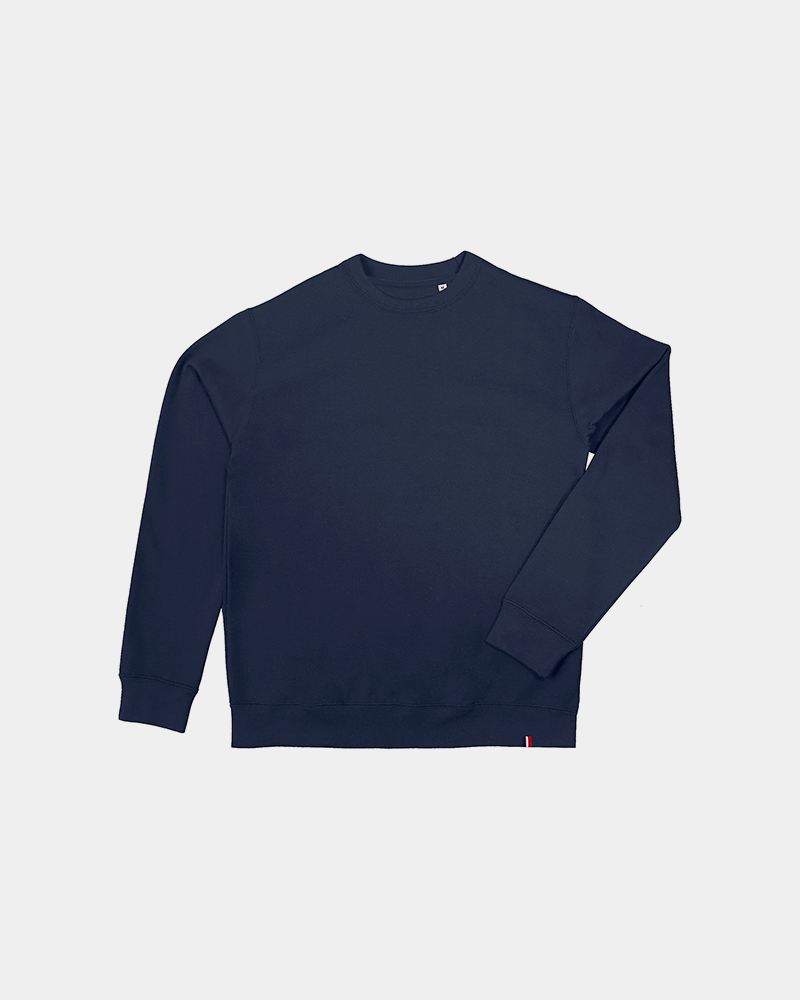 Round neck sweatshirt made in France to customize