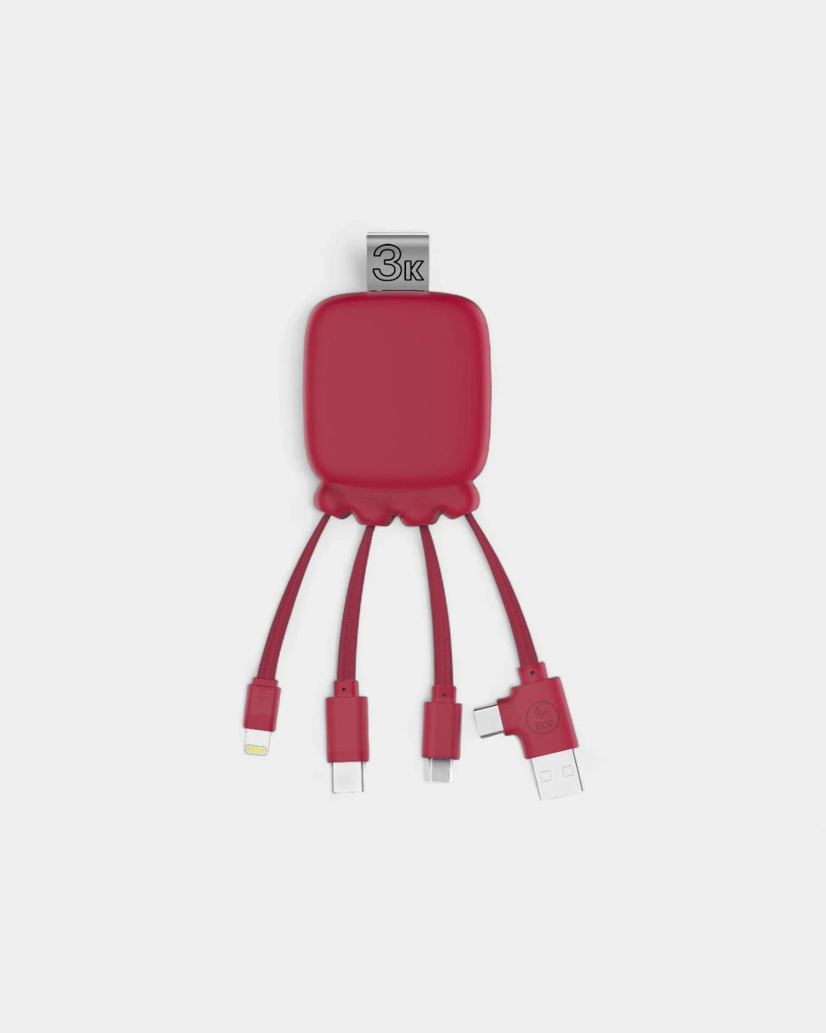 Pocket Battery 3,000 mAh & Customizable Multi-Cables