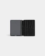 Customizable anti-RFID recycled leather card holder