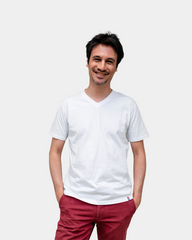 Men's V-Neck T-Shirt Made in France to Personalize