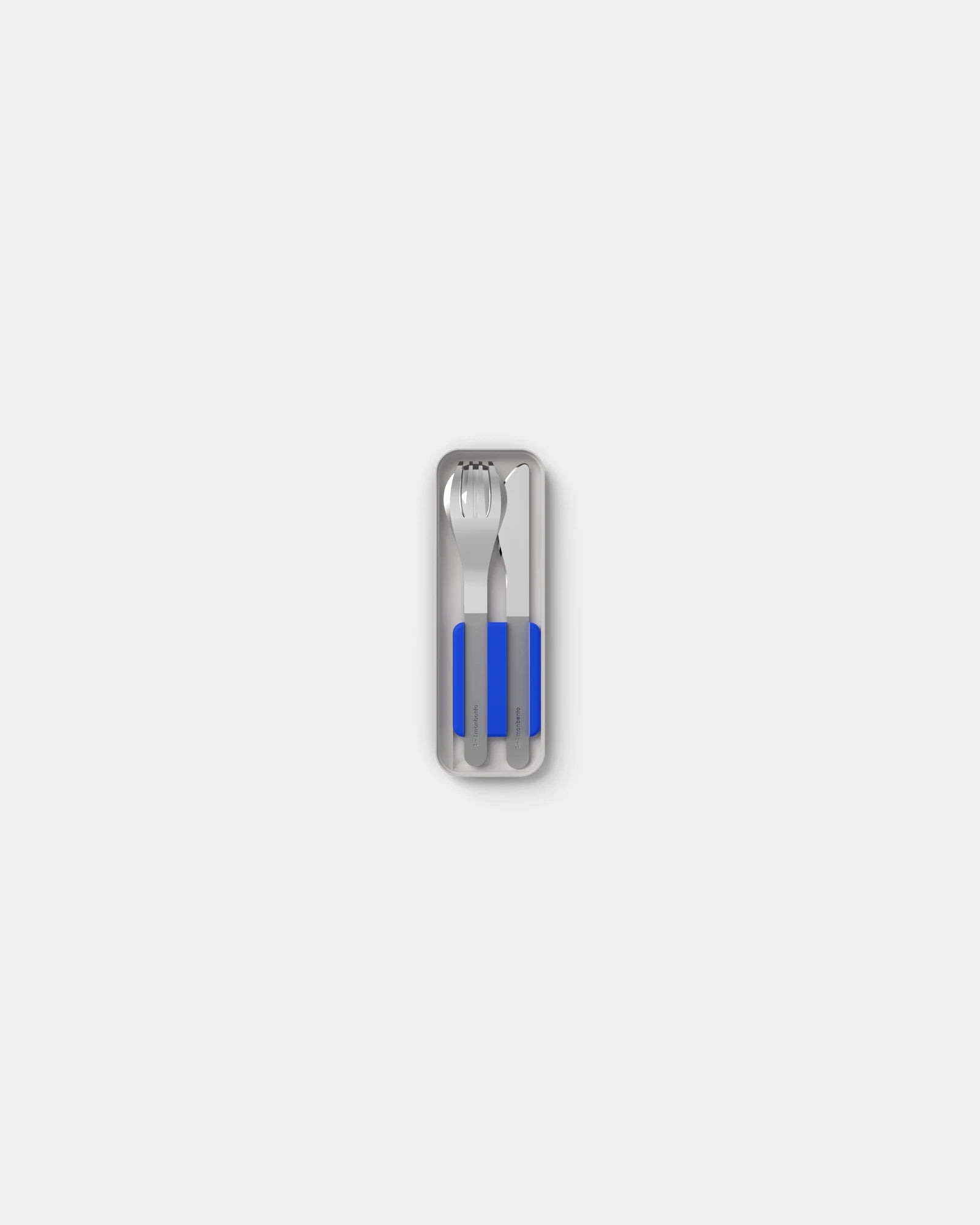 Custom Monbento MB Slim Box stainless steel cutlery - Knife Trio - Blue