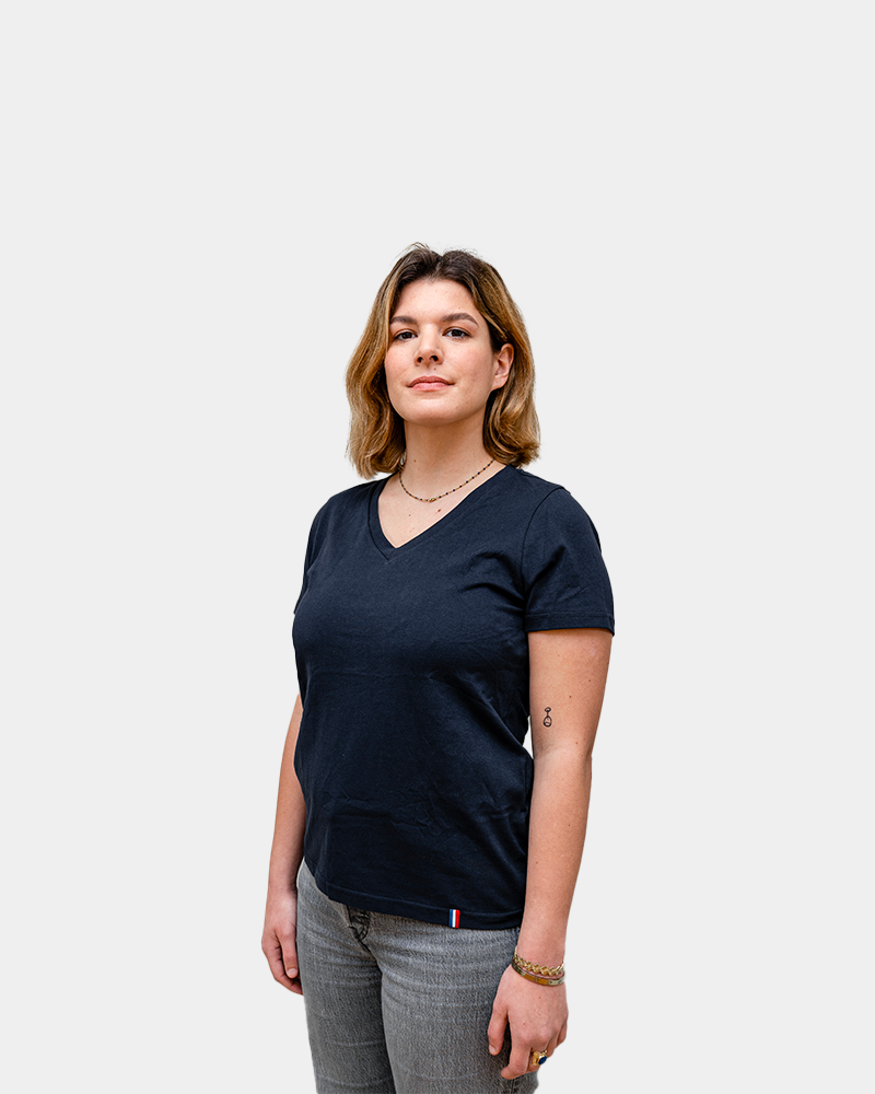 Women's V-Neck T-Shirt Made in France to Personalize