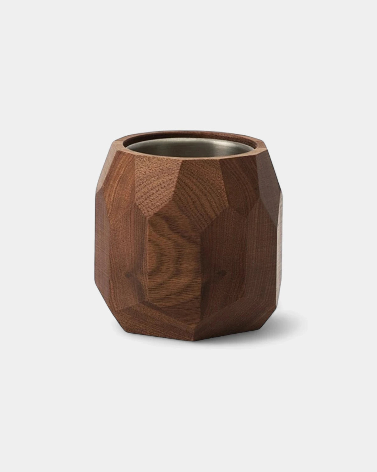 Custom geometric walnut wood pencil holder - 16
