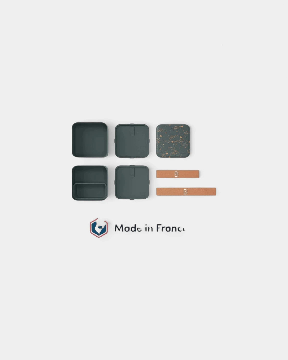 Customizable square lunchbox made in France