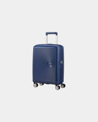 Custom polypropylene suitcase American Tourister SoundBox - Dark Blue