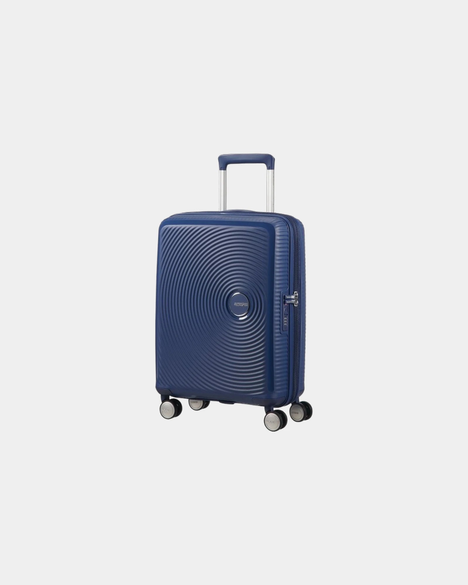 Custom expandable suitcase American Tourister SoundBox - Dark Blue