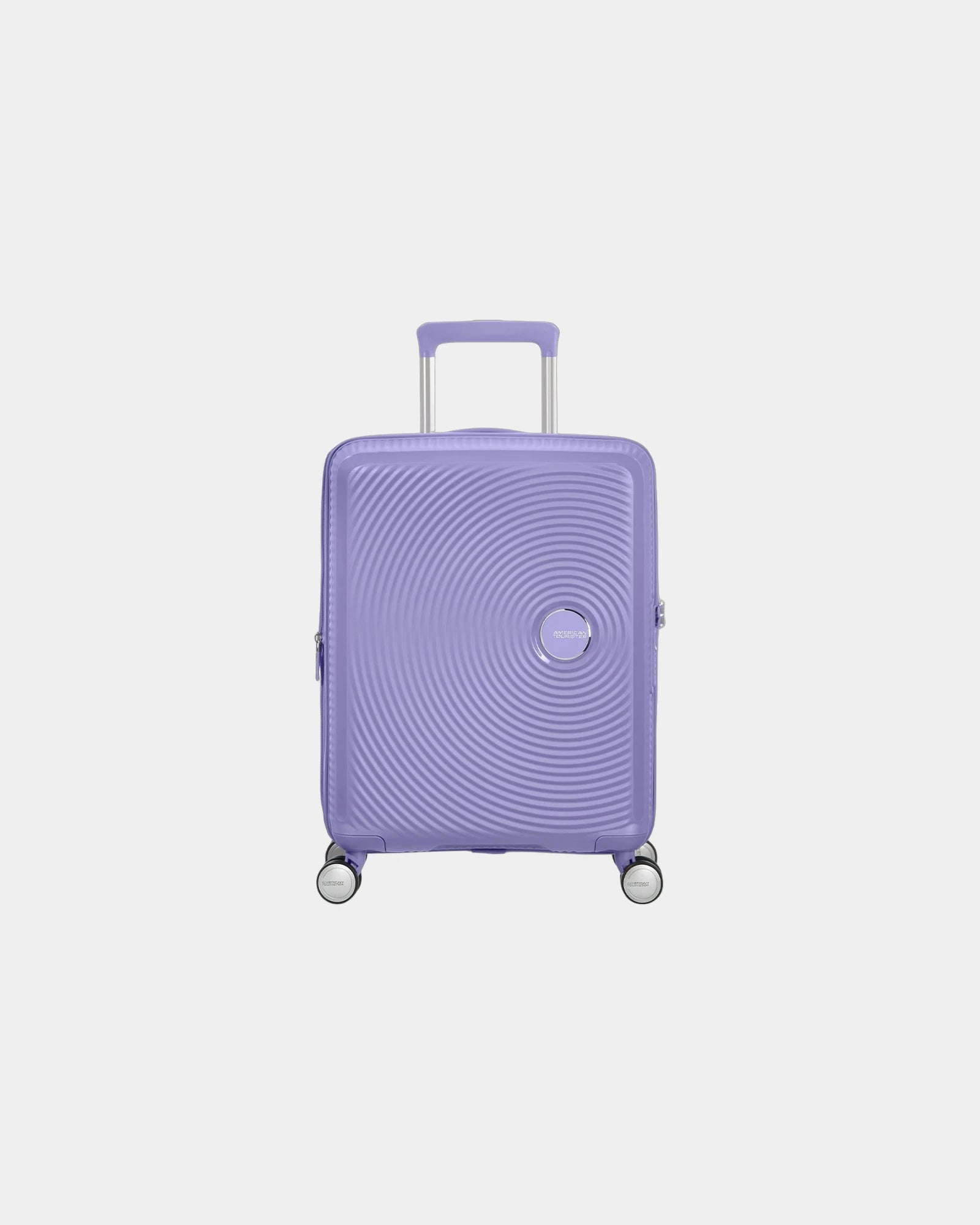 Custom polypropylene suitcase American Tourister SoundBox - Lilac