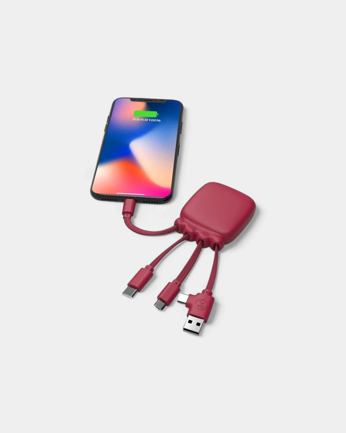 Pocket Battery 3,000 mAh & Customizable Multi-Cables