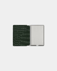 Customizable anti-RFID recycled leather card holder