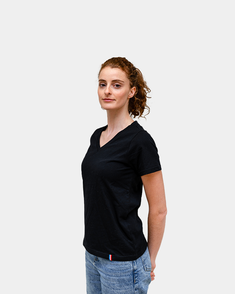 Women's V-Neck T-Shirt Made in France to Personalize