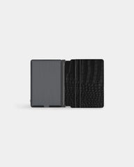Customizable anti-RFID recycled leather card holder