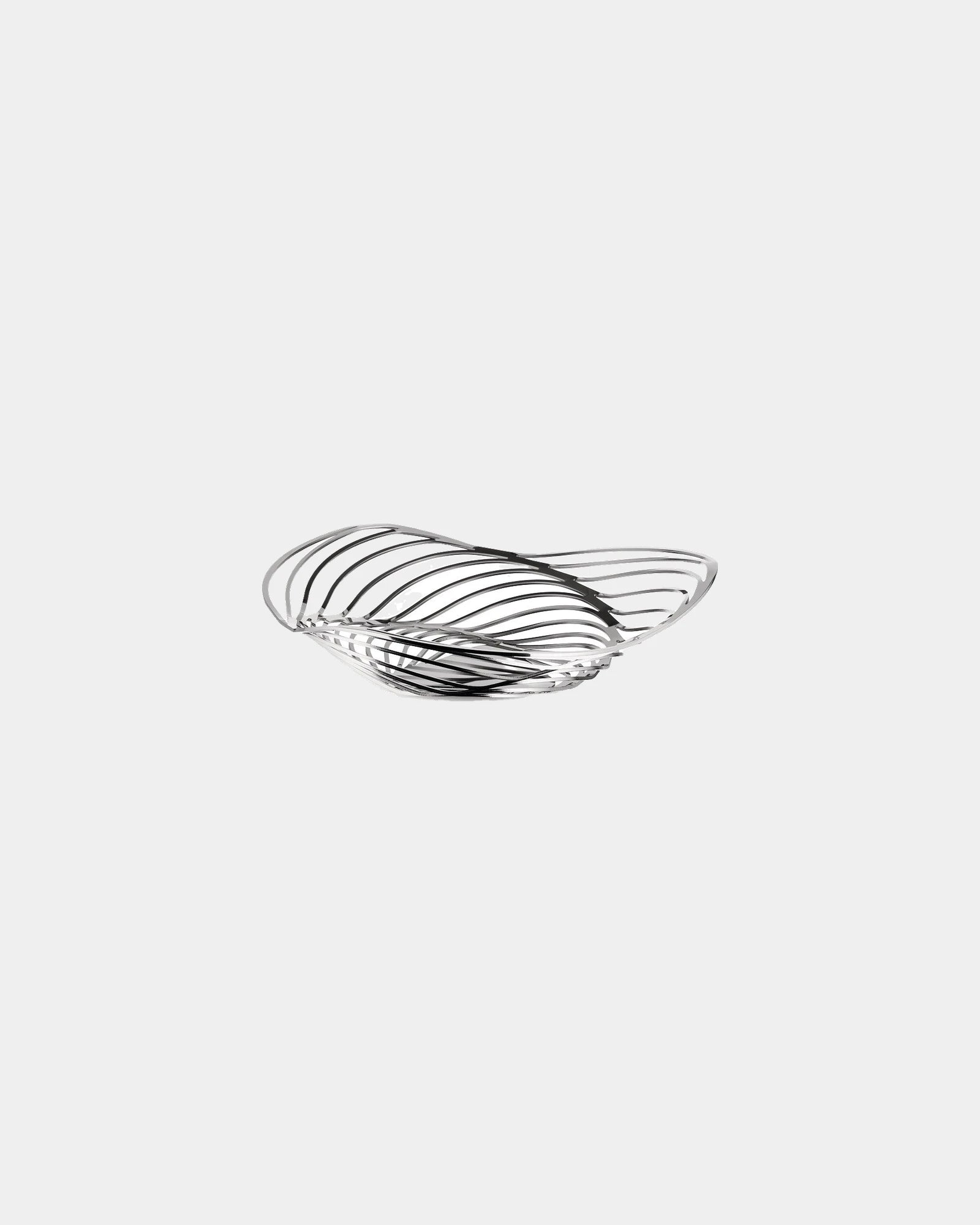 Custom stainless steel fruit bowl Alessi Trinity - Gray