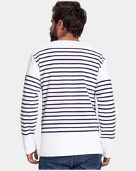 Long Sleeve Striped Boat Neck Shirt to Personalize