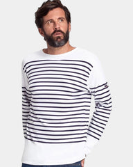 Long Sleeve Striped Boat Neck Shirt to Personalize