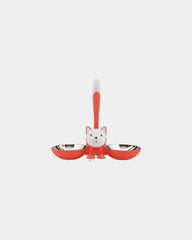 Custom eco-friendly cat bowl Alessi Tigrito - Red Orange