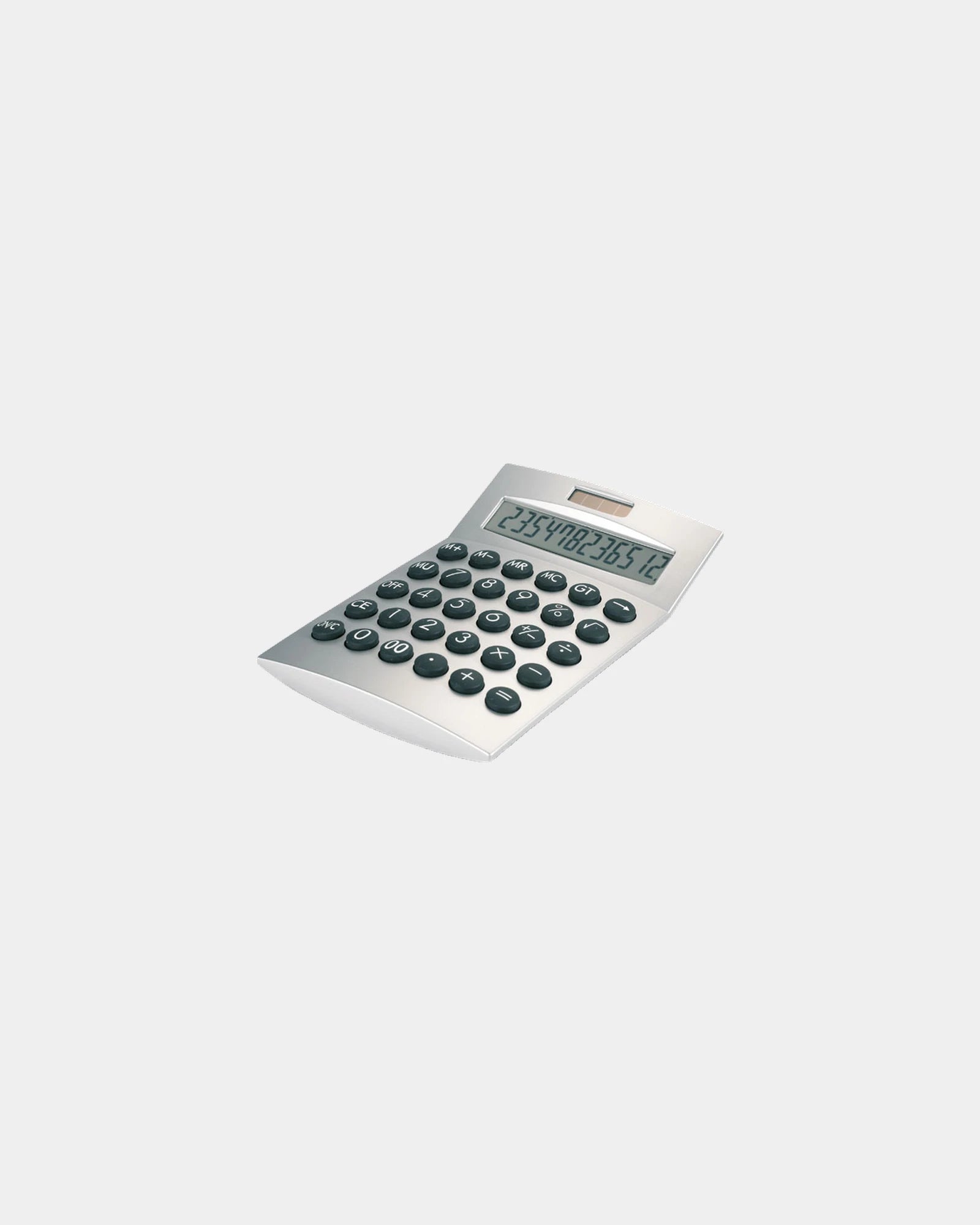 Custom MIDOCEAN 12-digit calculator - Matte Silver
