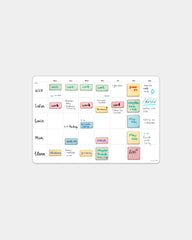 Custom reusable vinyl family calendar Bambook - White