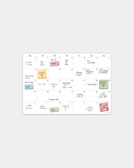 Custom reusable vinyl monthly calendar Bambook - White