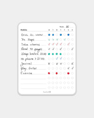 Custom eco-friendly weekly habit tracker Bambook - White
