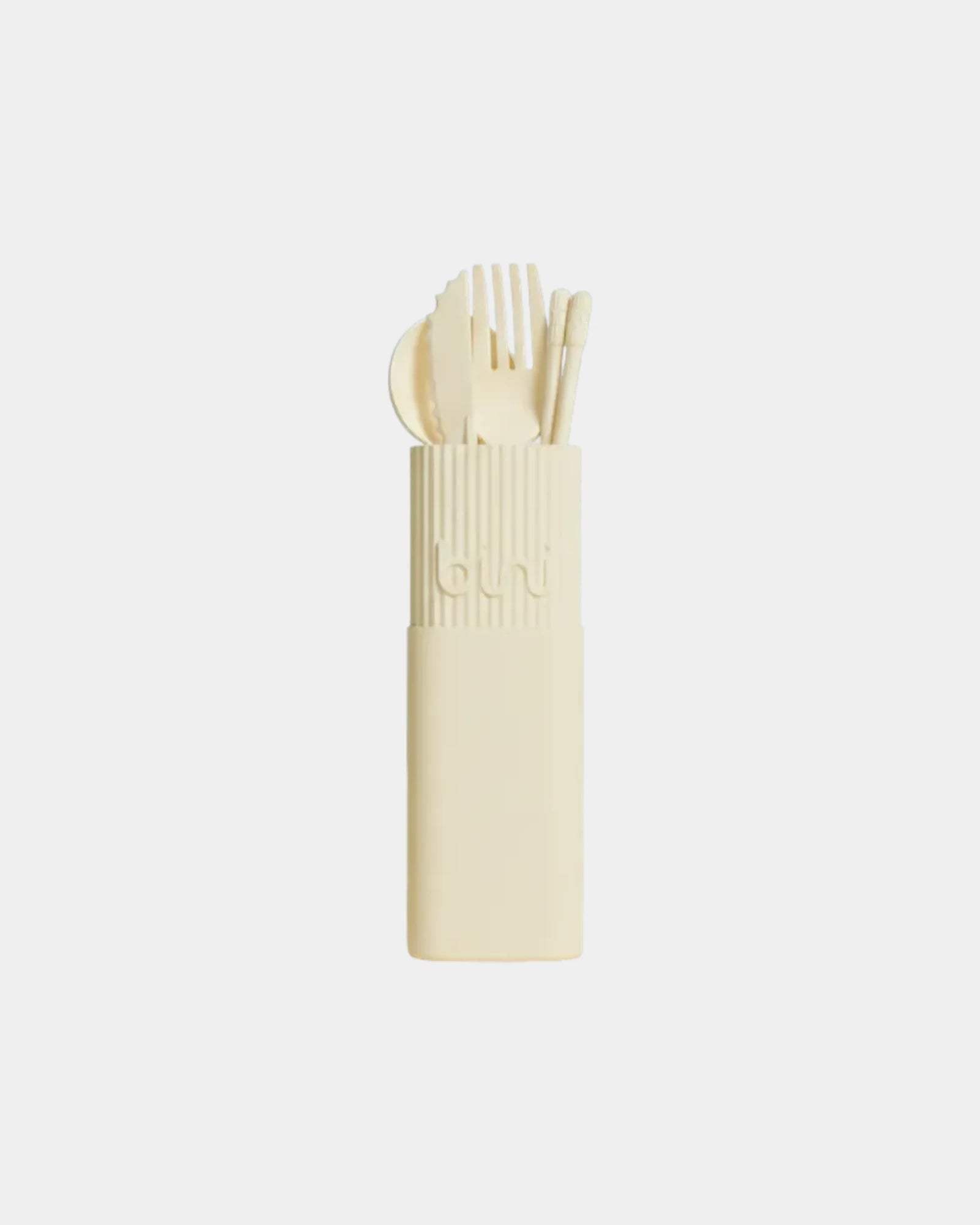 Promotional eco-friendly cutlery kit BINI - Cream