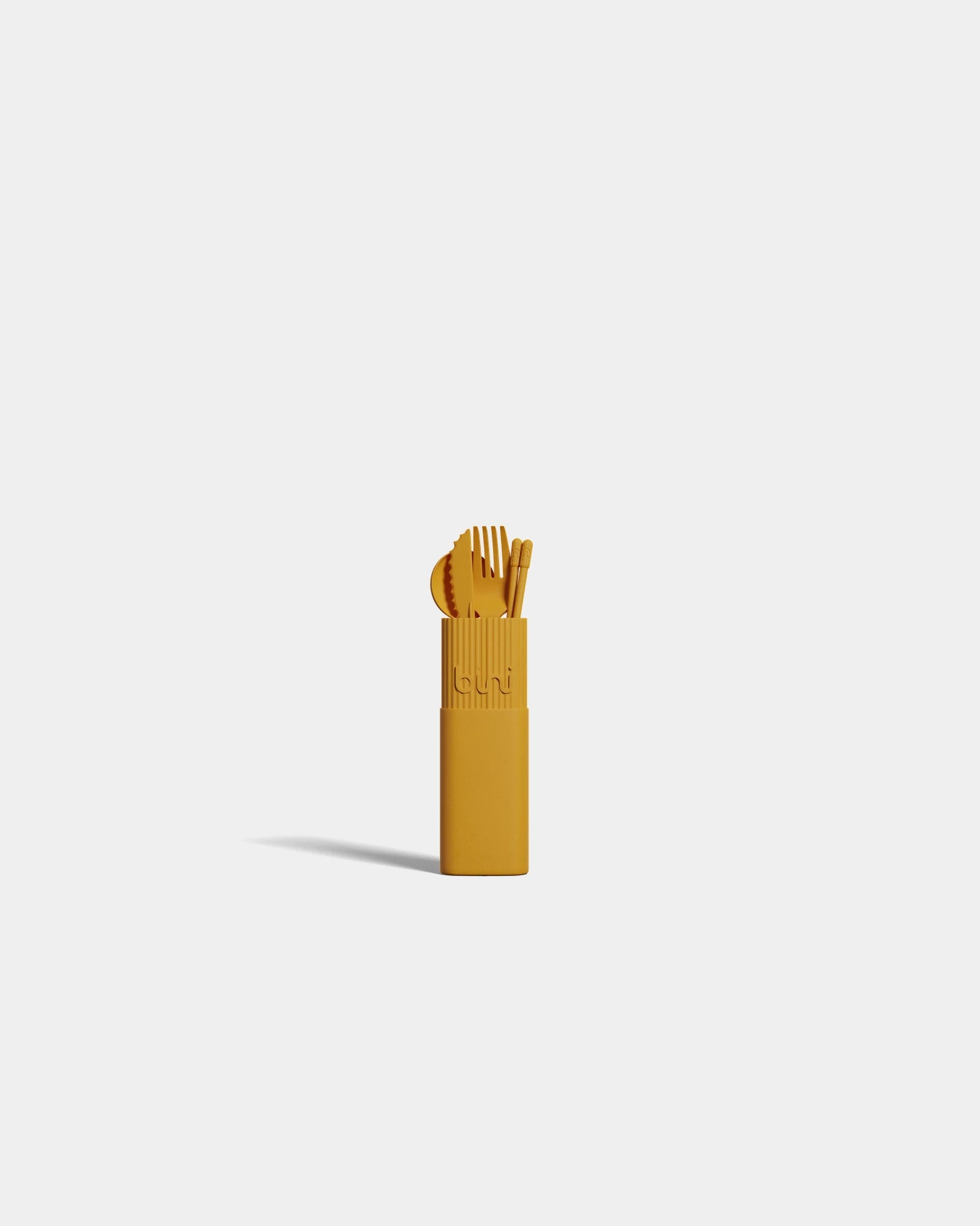 Promotional eco-friendly cutlery kit BINI - Yellow