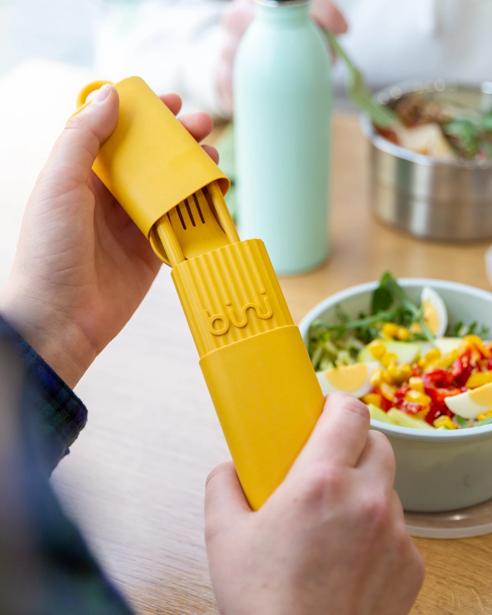 Promotional eco-friendly cutlery kit BINI - 75