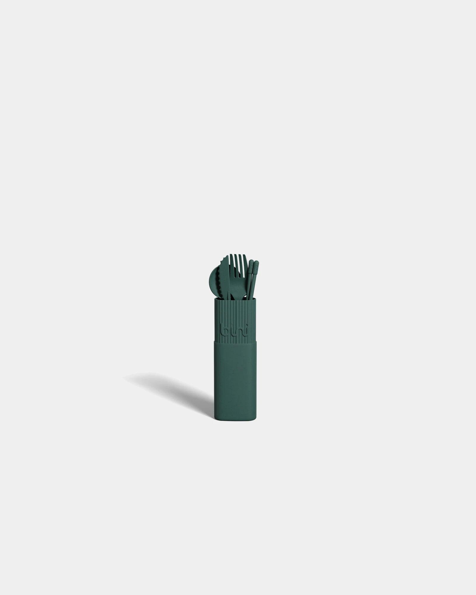 Promotional eco-friendly cutlery kit BINI - Dark Green