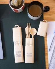 Promotional eco-friendly cutlery kit BINI - 78