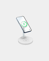 Custom magnetic 2-in-1 charging station Blaupunkt - White