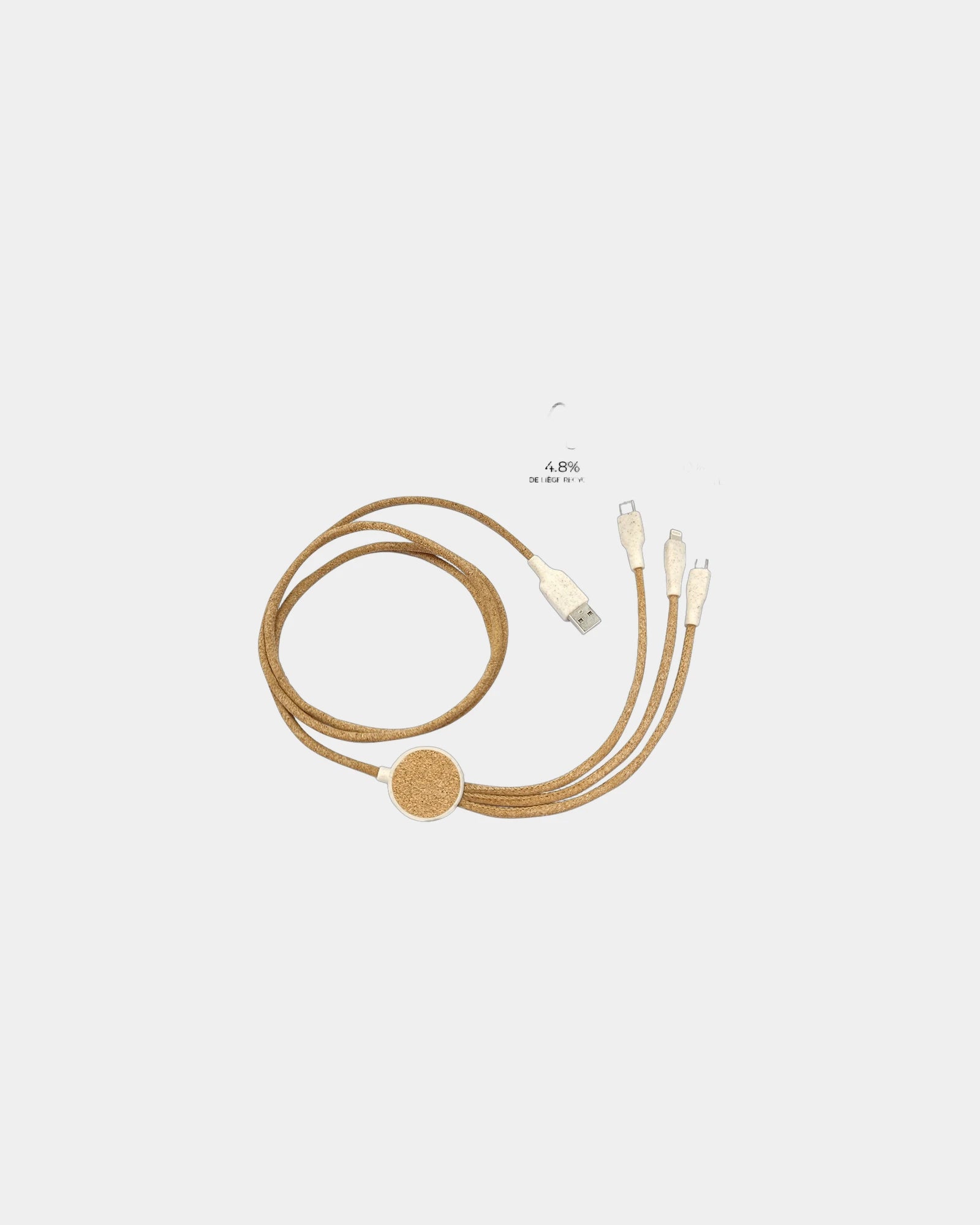 Custom recycled cork 3-in-1 cable Bluetech - 1