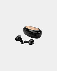 Custom promotional recycled ABS Bluetooth earbuds Bluetech - Black