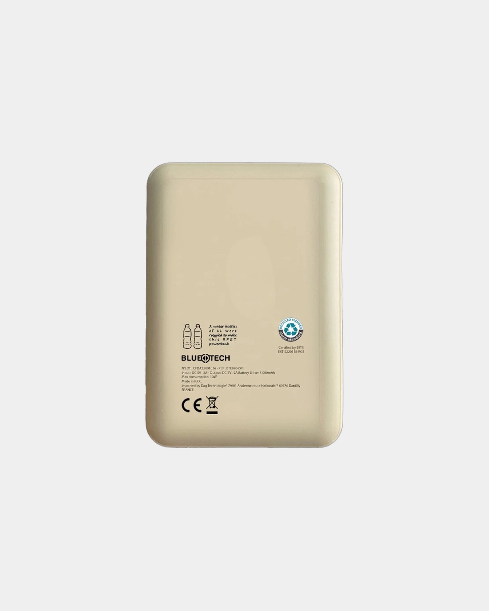 Custom RPET organic hemp 5000mAh power bank Bluetech - 4