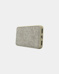 Custom RPET organic hemp 5000mAh power bank Bluetech - Beige