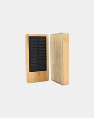 Custom bamboo FSC solar power bank Bluetech 8000mAh - Wood