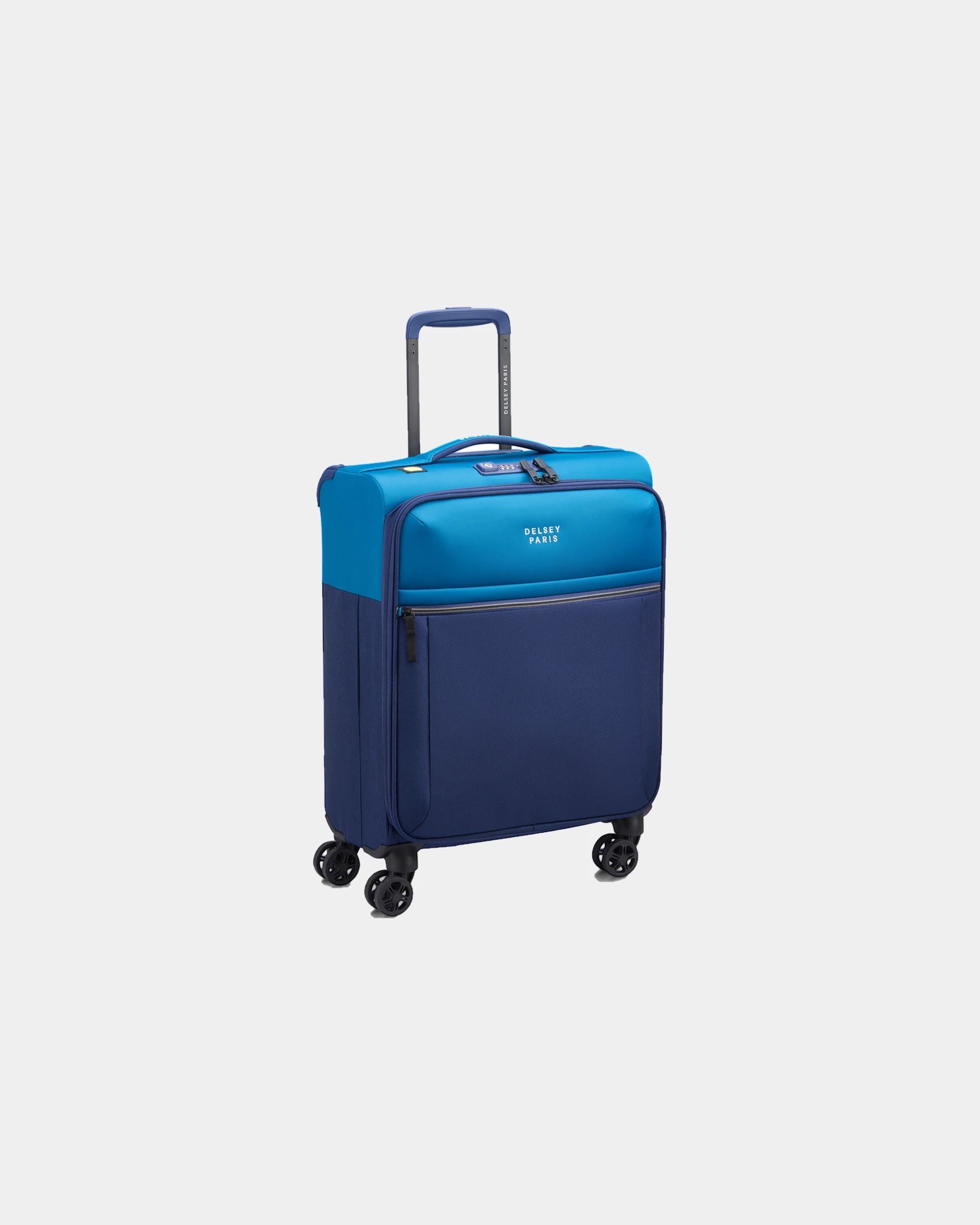 Custom recycled cabin trolley Delsey Brochant 3 - Ultramarine