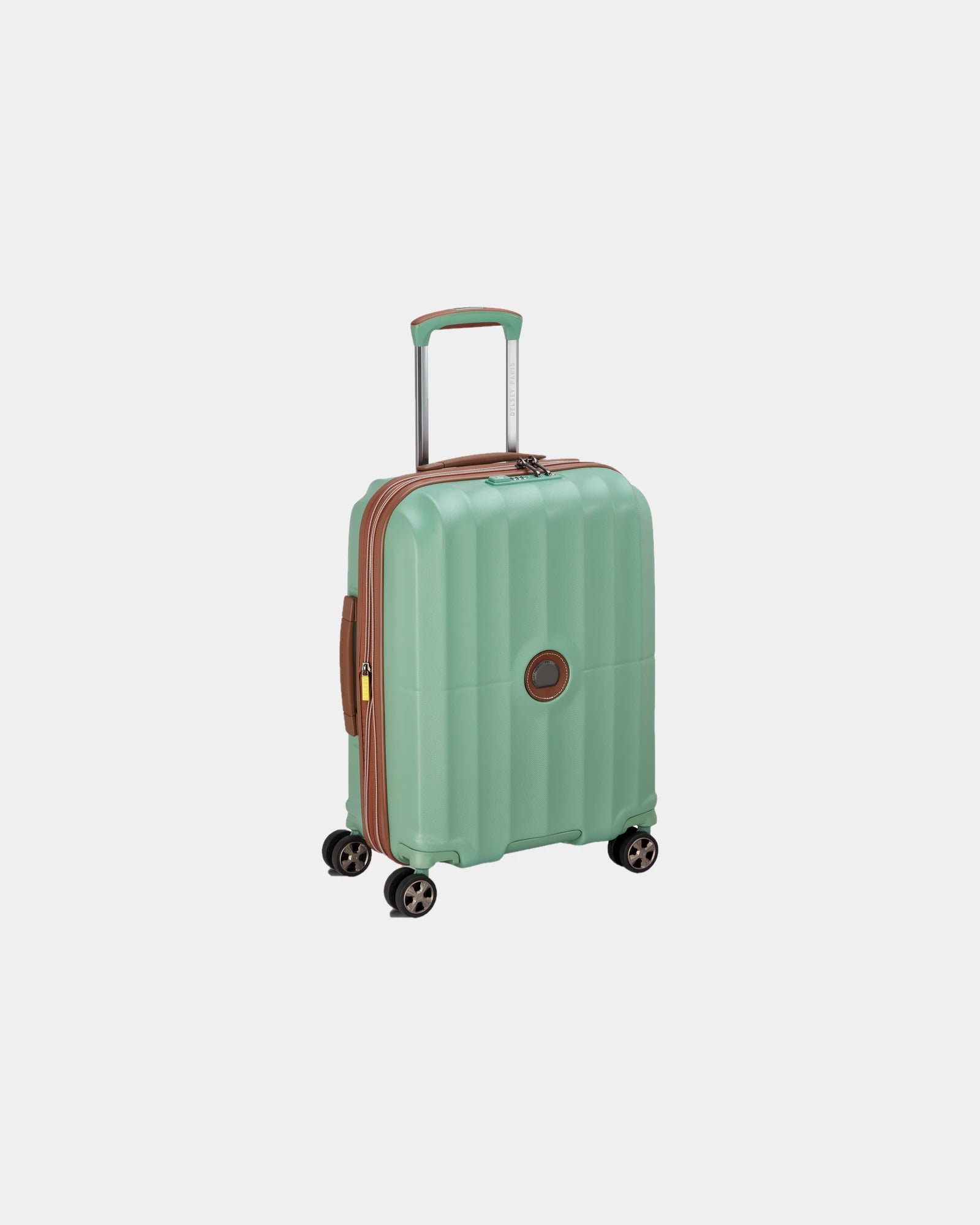 Custom polycarbonate cabin suitcase Delsey Carrousel 2 - Sage Green