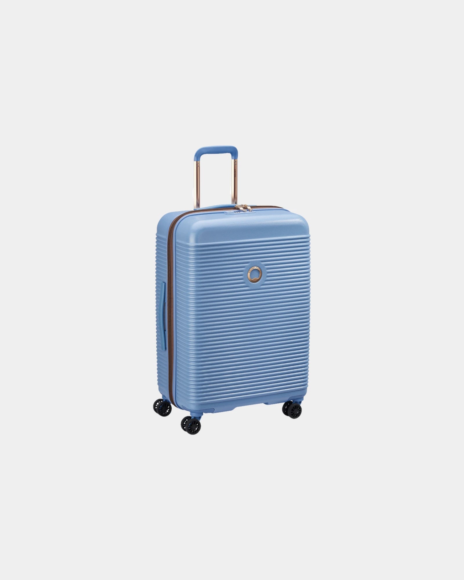 Custom ABS polycarbonate suitcase Delsey Freestyle - M - Sky Blue