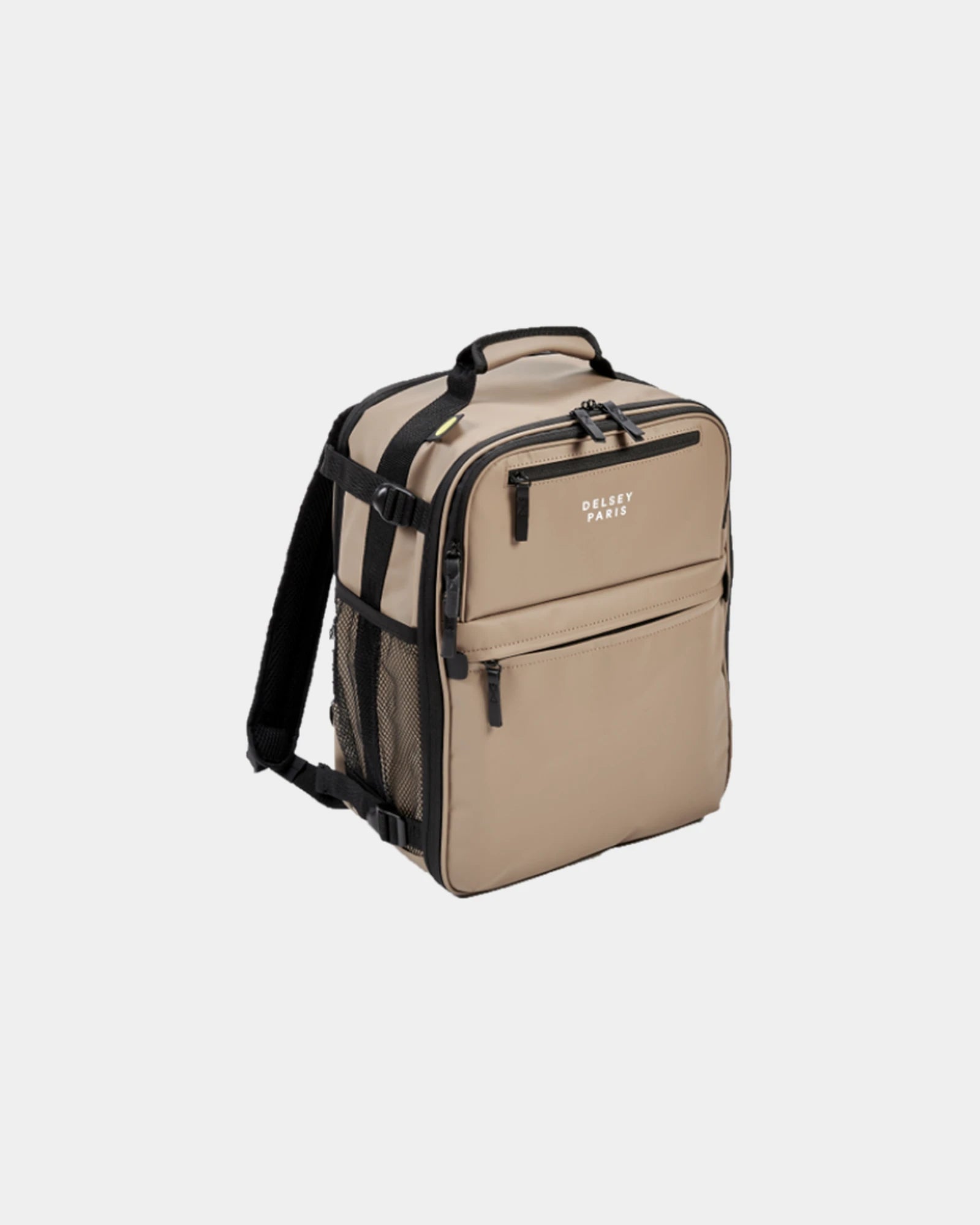Custom recycled polyester Delsey Maubert 2.0 backpack - Beige