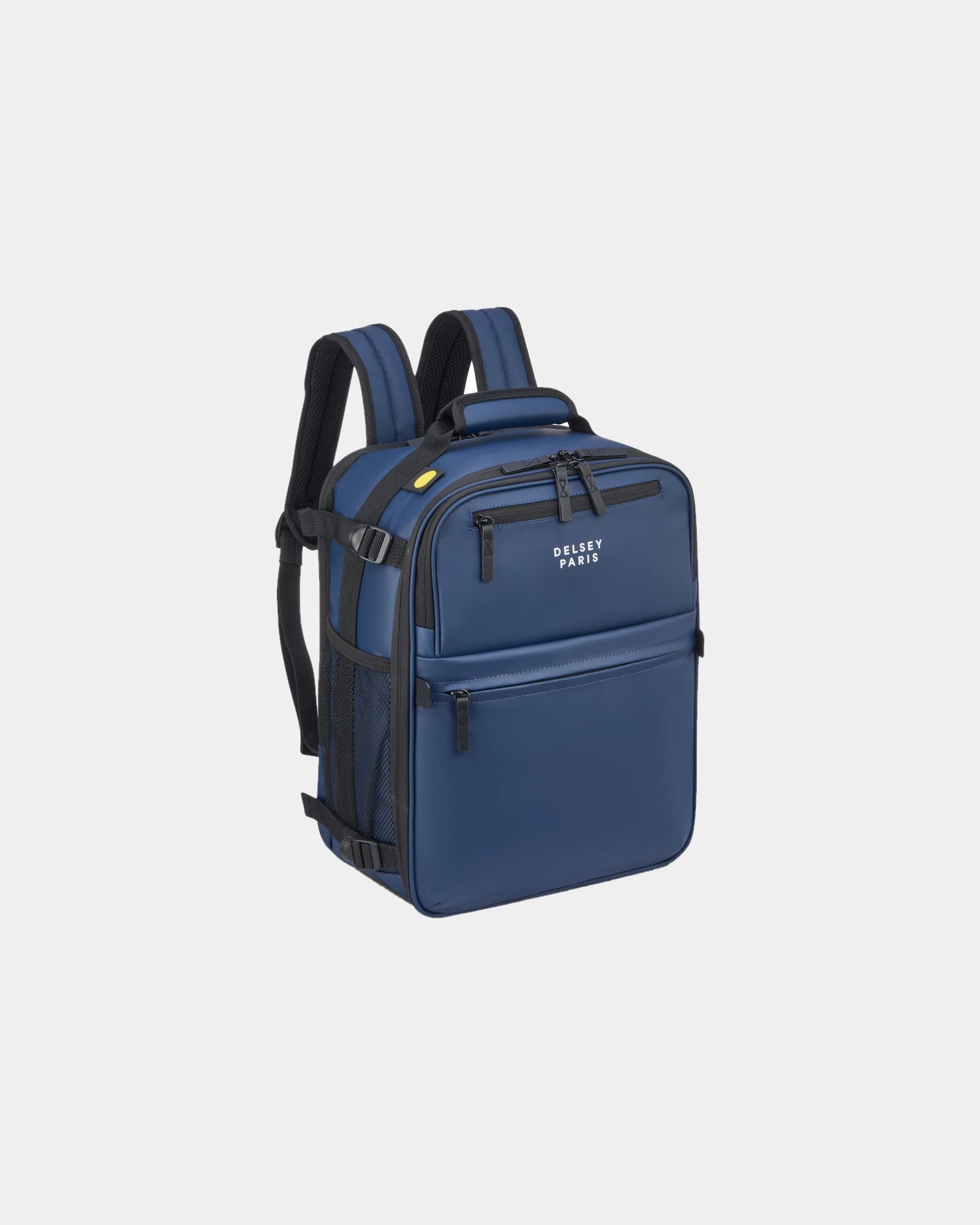 Custom recycled polyester Delsey Maubert 2.0 backpack - Blue