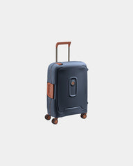 Custom recycled polypropylene cabin suitcase Delsey Moncey - Ink Blue