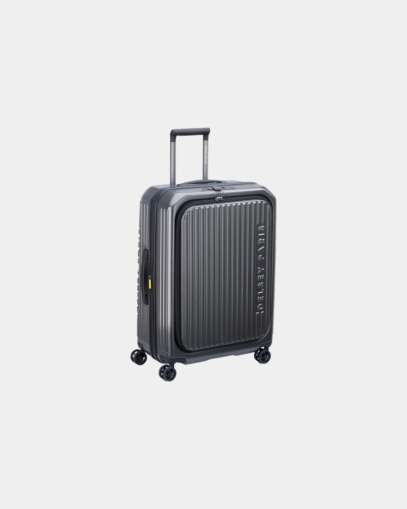 Custom polycarbonate cabin suitcase Delsey SECURITIME ZIP - Anthracite