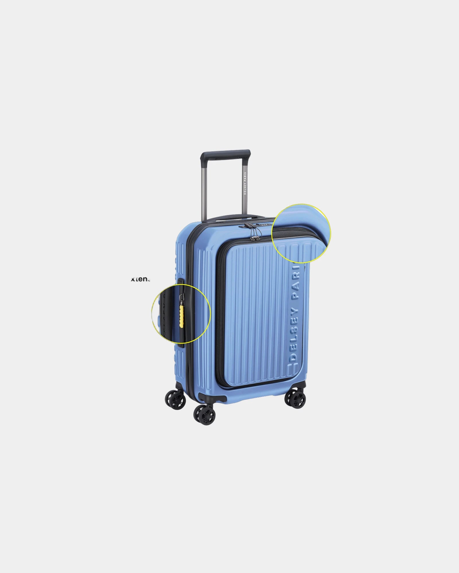 Custom polycarbonate cabin suitcase Delsey SECURITIME ZIP - 7